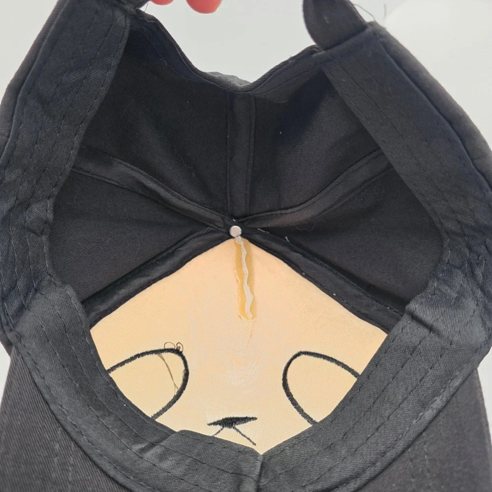 Panda Baseball Cap Kids OSFM Cotton Black White 3D Ears Animal Hat Zoo Sun Block